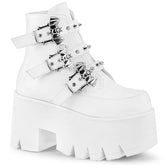 3" Chunky Heel ASHES-55 White